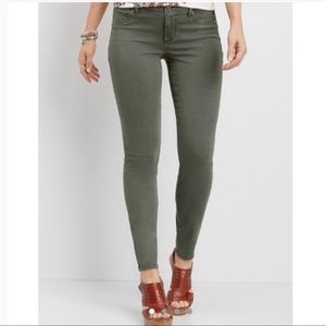Maurice’s Mid Rise Olive Green Skinny Jeans XL